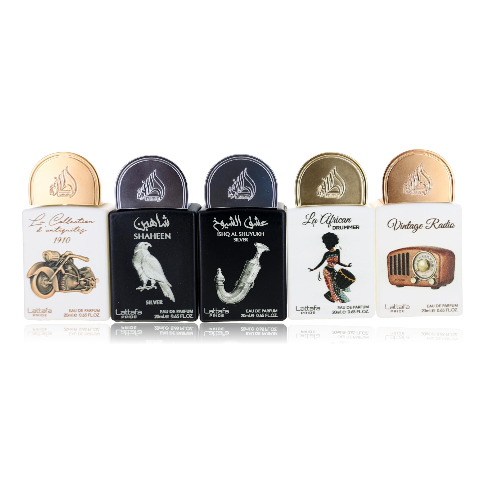 Lattafa Pride Collection No.5 by Lattafa, 5 Piece Miniature Set for Unisex